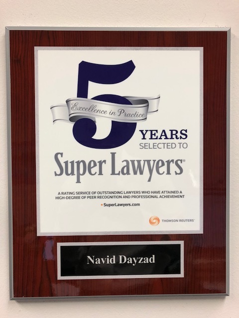 super lawyer 5 year plaque